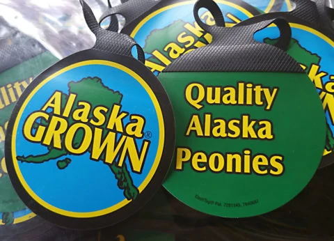 Alaska Grown brand managed by the Alaska Department of Natural Resources, Division of Agriculture. Photo by Pioneer Peonies